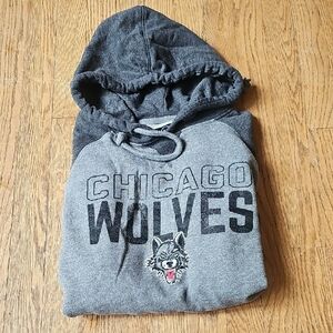 47 Gray Chicago Wolves Hoodie Sweatshirt Size XL